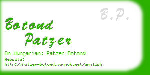 botond patzer business card